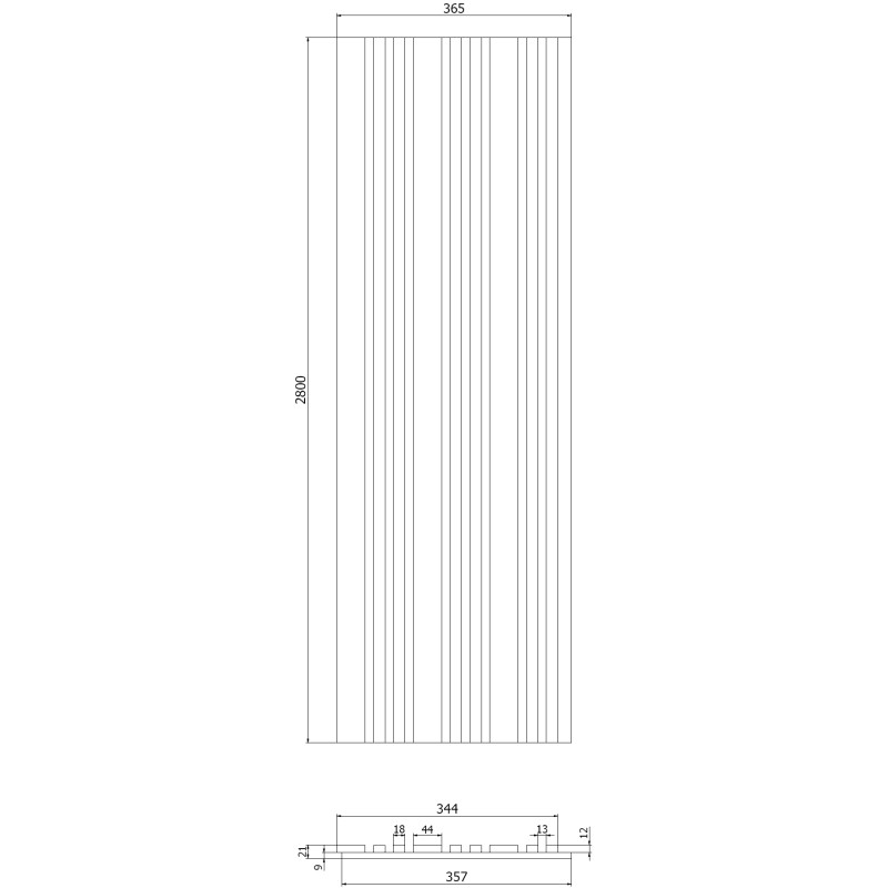 Mexen Lam-F Slim 01 Probe von akustischen Wandpaneelen, 9 mm Filz, technische Furnier, Eiche Mocca - S107-045-S