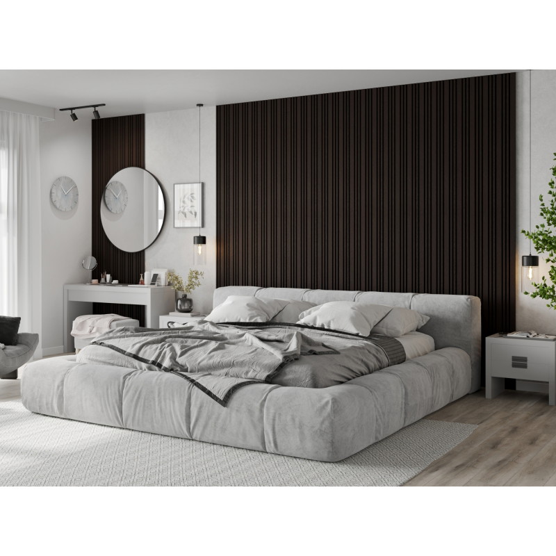 Mexen Lam-F Slim 01 Probe von akustischen Wandlamellen, Filz 9 mm, technisches Furnier, Schwarze Eiche - S107-046-S