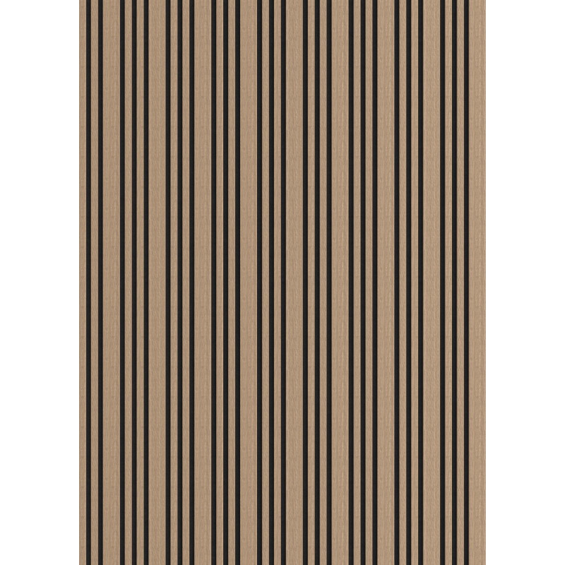 Mexen Lam-F Slim 01 Probe von akustischen Wandlamellen, Filz 9 mm, technisches Furnier, Helles Nussbaum - S107-047-S