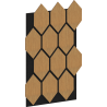 Mexen Form 01 Muster eines akustischen Wandpaneels, Filz 9 mm, technisches Furnier, Eiche Classic - S111-01-041-S