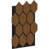Mexen Form 01 Muster eines akustischen Wandpaneels, 9 mm Filz, technisches Furnier, Natur Eiche - S111-01-042-S