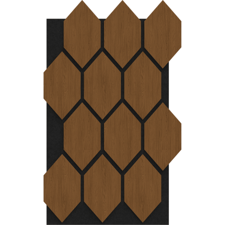 Mexen Form 01 próbka panelu ściennego akustycznego, filc 9 mm, fornir techniczny, Dąb Natural - S111-01-042-S
