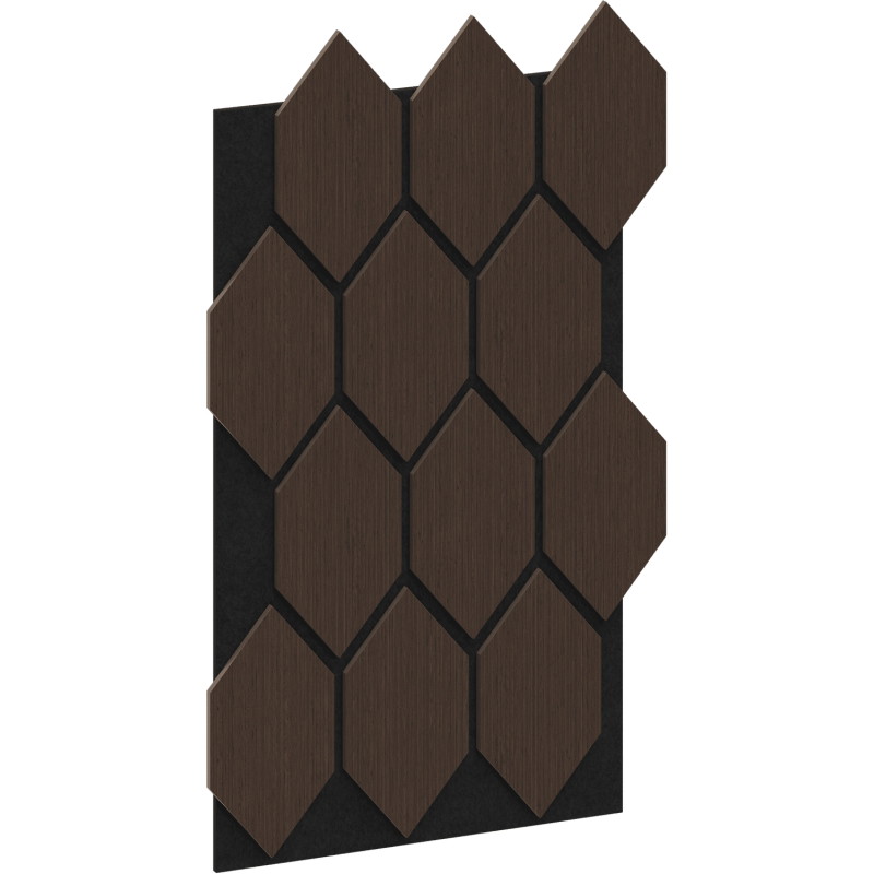 Mexen Form 01 Probe einer akustischen Wandtafel, Filz 9 mm, technisches Furnier, Eiche Mocca - S111-01-045-S