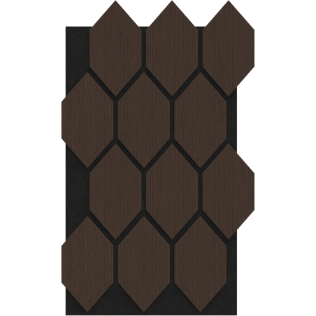 Mexen Form 01 Probe einer akustischen Wandtafel, Filz 9 mm, technisches Furnier, Eiche Mocca - S111-01-045-S