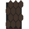 Mexen Form 01 Probe einer akustischen Wandtafel, Filz 9 mm, technisches Furnier, Eiche Mocca - S111-01-045-S