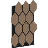 Mexen Form 01 Muster eines akustischen Wandpaneels, Filz 9 mm, technisches Furnier, Helles Nussbaumholz - S111-01-047-S
