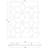 Mexen Form 02 Probe der akustischen Wandpaneele, Graue Eiche - S111-02-043-S