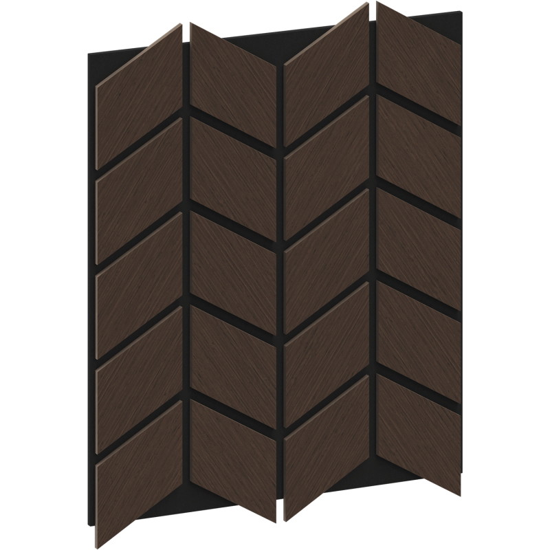 Mexen Form 03 Probe einer akustischen Wandtafel, Filz 9 mm, technisches Furnier, Eiche Mocca - S111-03-045-S