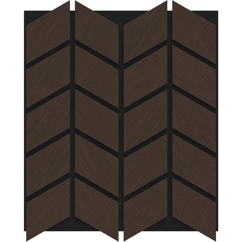 Mexen Form 03 Probe einer akustischen Wandtafel, Filz 9 mm, technisches Furnier, Eiche Mocca - S111-03-045-S