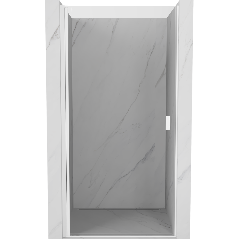 Mexen Mist-B svängbar duschdörr 85 cm, transparent, vit - 8A2-085-000-20-00