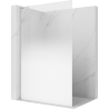Mexen Kioto L Walk-in dušisein 70 x 200 cm, valge ombre 8 mm, kroom - 800-070-103-01-86