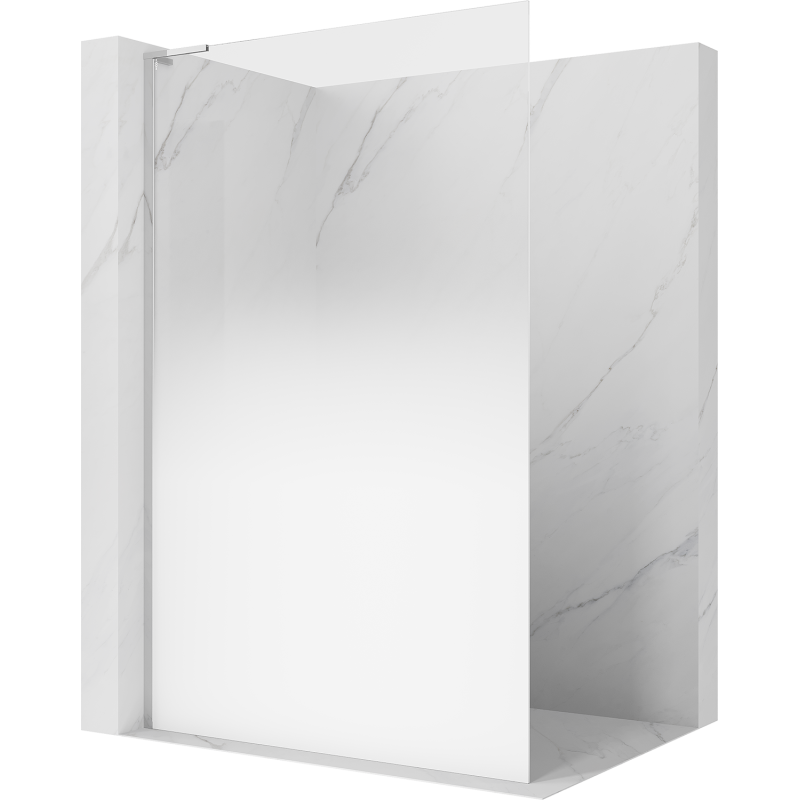 Mexen Kioto L Walk-in duschvägg 80 x 200 cm, vit ombre 8 mm, krom - 800-080-103-01-86