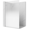 Mexen Kioto L duschvägg Walk-in 110 x 200 cm, vit ombre 8 mm, krom - 800-110-103-01-86