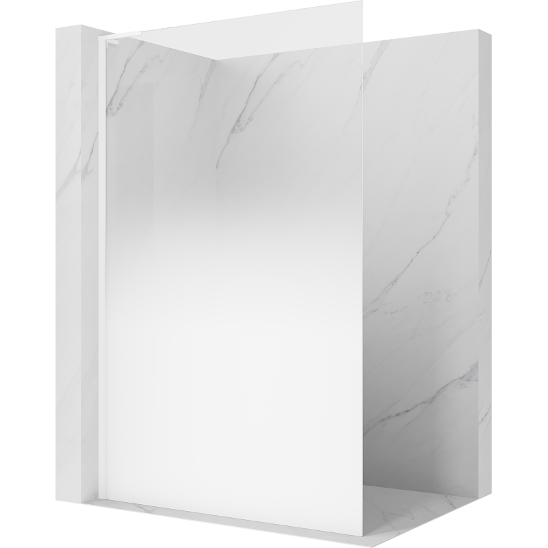 Mexen Kioto L Duschvägg Walk-in 80 x 200 cm, ombre vit 8 mm, vit - 800-080-103-20-86