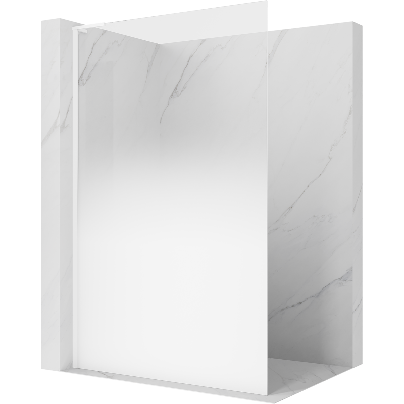 Mexen Kioto L ścianka prysznicowa Walk-in 90 x 200 cm, ombre biała 8 mm, biała - 800-090-103-20-86