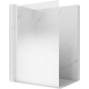 Mexen Kioto L Duschvägg Walk-in 110 x 200 cm, vit ombre 8 mm, vit - 800-110-103-20-86