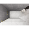 Mexen Kioto L Duschvägg Walk-in 100 x 200 cm, ombre vit 8 mm, guld - 800-100-103-50-86