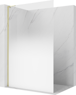 Mexen Kioto L ścianka prysznicowa Walk-in 100 x 200 cm, ombre biała 8 mm, złota - 800-100-103-50-86
