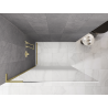 Mexen Kioto L Paroi de douche Walk-in 100 x 200 cm, ombre blanche 8 mm, or brossé - 800-100-103-55-86