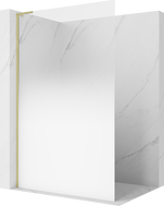 Mexen Kioto L ścianka prysznicowa Walk-in 120 x 200 cm, ombre biała 8 mm, złota szczotkowana - 800-120-103-55-86