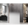 Mexen Kioto L Duschvägg Walk-in 80 x 200 cm, vit ombre 8 mm, roséguld - 800-080-103-60-86
