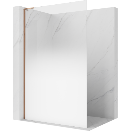 Mexen Kioto L duschvägg Walk-in 90 x 200 cm, vit ombre 8 mm, roséguld - 800-090-103-60-86