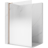 Mexen Kioto L ścianka prysznicowa Walk-in 110 x 200 cm, ombre biała 8 mm, różowe złoto - 800-110-103-60-86