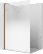 Mexen Kioto L ścianka prysznicowa Walk-in 110 x 200 cm, ombre biała 8 mm, różowe złoto - 800-110-103-60-86
