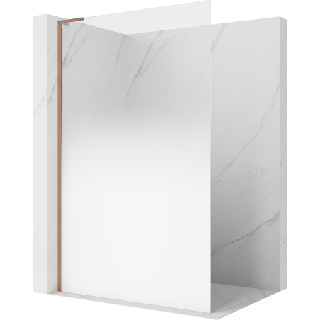 Mexen Kioto L tuš stena Walk-in 80 x 200 cm, belo ombre 8 mm, brušeni baker - 800-080-103-65-86