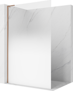 Mexen Kioto L ścianka prysznicowa Walk-in 80 x 200 cm, ombre biała 8 mm, miedź szczotkowana - 800-080-103-65-86
