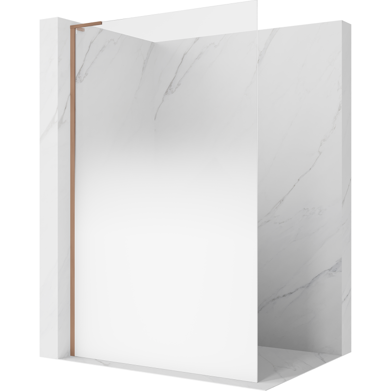 Mexen Kioto L Walk-in dušisein 90 x 200 cm, ombre valge 8 mm, harjatud vask - 800-090-103-65-86