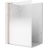 Mexen Kioto L ścianka prysznicowa Walk-in 120 x 200 cm, ombre biała 8 mm, miedź szczotkowana - 800-120-103-65-86