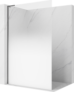 Mexen Kioto L ścianka prysznicowa Walk-in 70 x 200 cm, ombre biała 8 mm, gun gray szczotkowany - 800-070-103-66-86