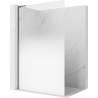 Mexen Kioto L ścianka prysznicowa Walk-in 80 x 200 cm, ombre biała 8 mm, gun gray szczotkowany - 800-080-103-66-86