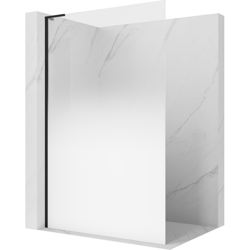 Mexen Kioto L ścianka prysznicowa Walk-in 80 x 200 cm, ombre biała 8 mm, czarna - 800-080-103-70-86