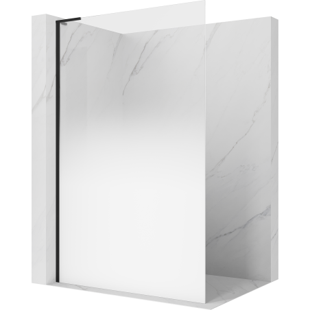 Mexen Kioto L Duschvägg Walk-in 80 x 200 cm, vit ombre 8 mm, svart - 800-080-103-70-86