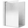 Mexen Kioto L Duschvägg Walk-in 80 x 200 cm, vit ombre 8 mm, svart - 800-080-103-70-86