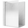 Mexen Kioto L zidni tuš Walk-in 80 x 200 cm, bijeli ombre 8 mm, pištolj metal - 800-080-103-95-86