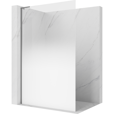 Mexen Kioto L duschvägg Walk-in 90 x 200 cm, ombre vit 8 mm, gun metal - 800-090-103-95-86
