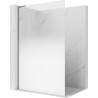 Mexen Kioto L duschvägg Walk-in 90 x 200 cm, ombre vit 8 mm, gun metal - 800-090-103-95-86