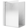 Mexen Kioto L ścianka prysznicowa Walk-in 100 x 200 cm, ombre biała 8 mm, gun metal - 800-100-103-95-86