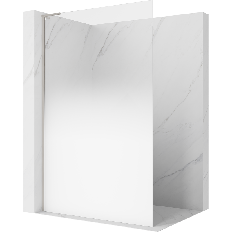 Mexen Kioto L tuš zaslon Walk-in 70 x 200 cm, bela ombre 8 mm, brušen nikel - 800-070-103-97-86