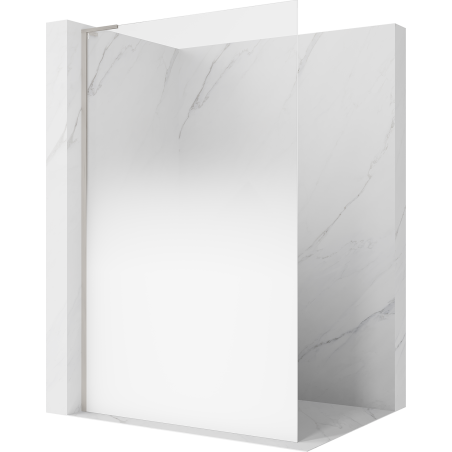 Mexen Kioto L ścianka prysznicowa Walk-in 80 x 200 cm, ombre biała 8 mm, nikiel szczotkowany - 800-080-103-97-86