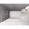 Mexen Kioto L Duschwand Walk-in 90 x 200 cm, Ombre Weiß 8 mm, gebürsteter Nickel - 800-090-103-97-86