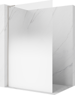 Mexen Kioto L ścianka prysznicowa Walk-in 110 x 200 cm, ombre biała 8 mm, nikiel szczotkowany - 800-110-103-97-86
