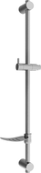 Mexen DF Duschstange mit Seifenschale 80 cm, Gun Gray gebürstet - 79382-66