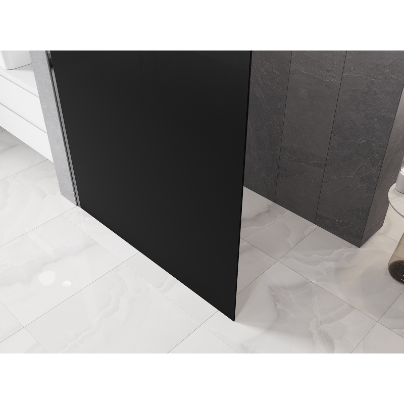 Mexen Kioto L ścianka prysznicowa Walk-in 90 x 200 cm, ombre czarna 8 mm, chrom - 800-090-103-01-76