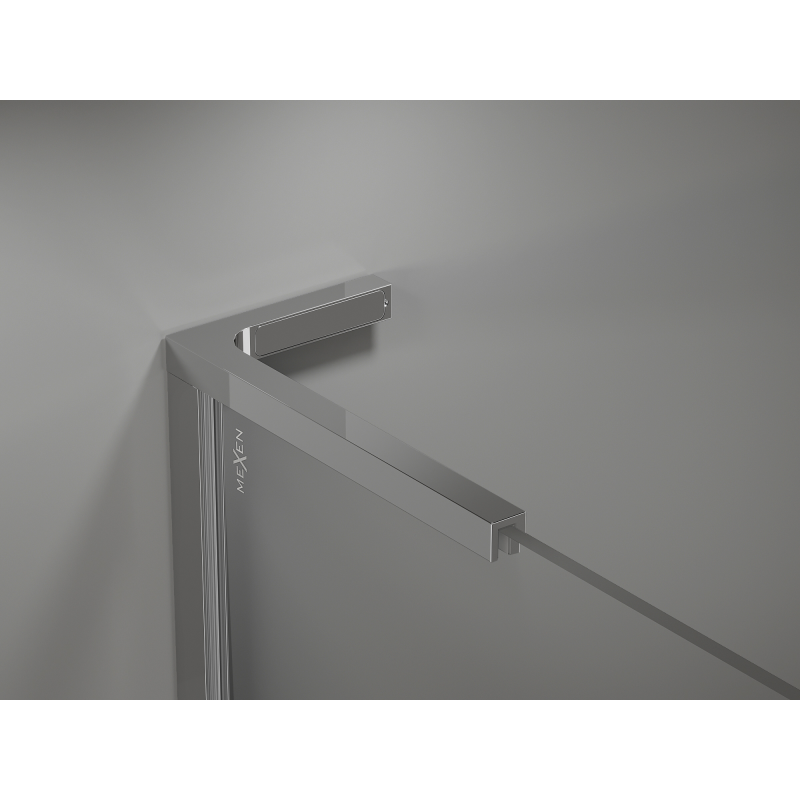 Mexen Kioto L Walk-in Shower Wall 110 x 200 cm, Black Ombre 8 mm, Chrome - 800-110-103-01-76