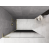 Mexen Kioto L duschvägg Walk-in 120 x 200 cm, svart ombre 8 mm, guld - 800-120-103-50-76