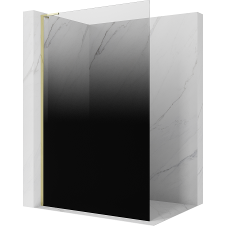 Mexen Kioto L ścianka prysznicowa Walk-in 120 x 200 cm, ombre czarna 8 mm, złota - 800-120-103-50-76